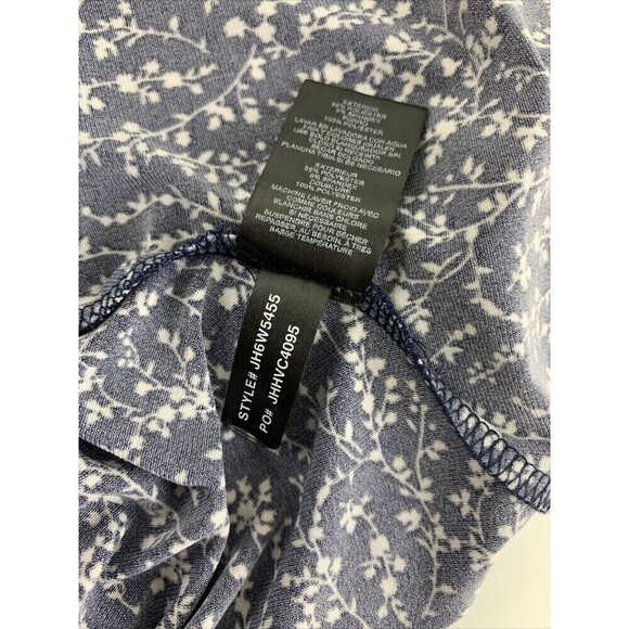 Jessica Howard Navy Blue White Floral Midi Dress Sleeveless Womens XL Fit Flare - Picture 9 of 11